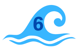 Triviales Bild einer Welle mit einer 6.